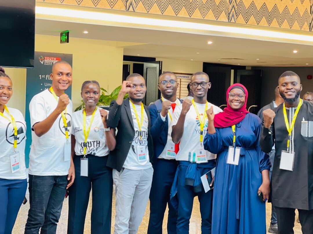 Some of the selected Africa Youth Partnership Youth Task Team members from the 10 countries participated in the Youth Connekt Africa Summit 2022 in Kigali