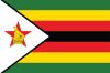 National flag of Zimbabwe. Symbol african state in proportion correctly and official colors. Patriotic sign East Africa country. Vector icon illustration